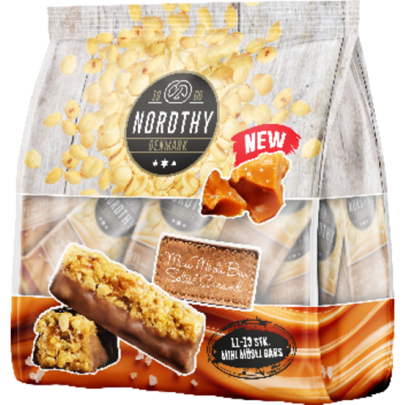 Nordthy Mini Muslibars Salt karamell 150 g