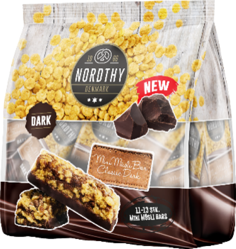 Nordthy Mini Muslibars Mörk choklad 150 g