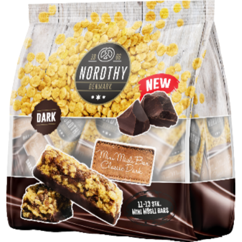 Nordthy Mini Muslibars Mörk choklad 150 g