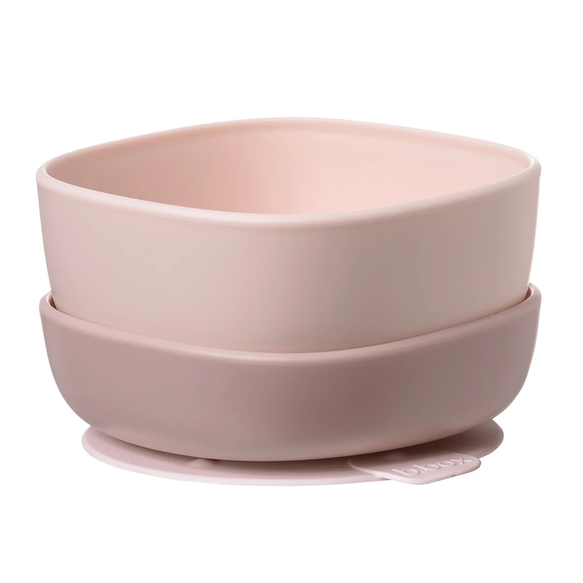b.box Skål med Sugfot Rosa 2-pack