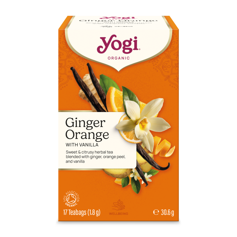 YogiTea Ingefära Apelsin Vanilj KRAV 17 tepåsar