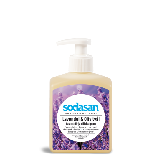 Sodasan Lavendel & Oliv Tvål Med Ekologisk Olivolja 300 ml