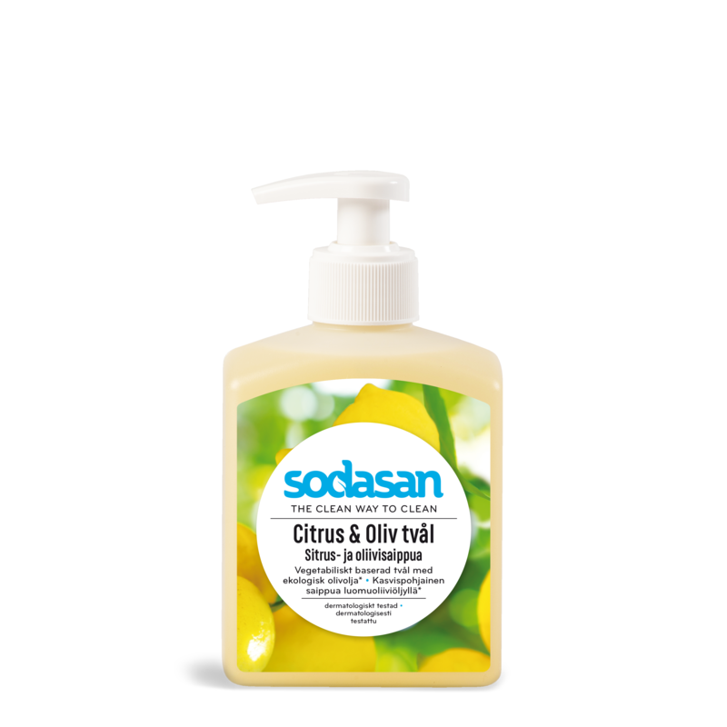 Sodasan Citrus & Oliv Tvål Med Ekologisk Olivolja 300 ml