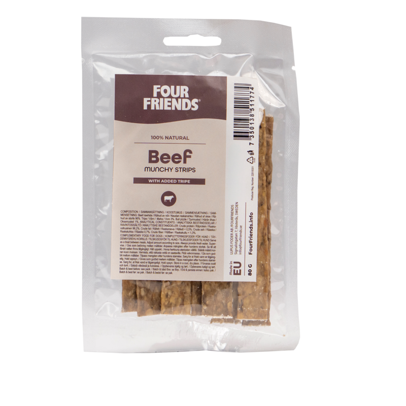 FourFriends Beef Munchy Strips with Tripe 80 g