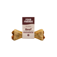 FourFriends Beef Rawhide Chew Bone with Bull Pizzle 12 cm