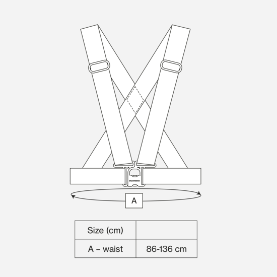Bookman Urban Visibility Reflective Cross Belt Black