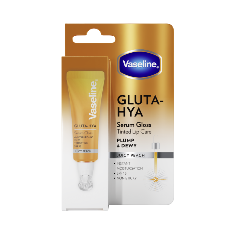 Vaseline Gluta-Hya Läppglans med serum Juicy Peach 10 ml