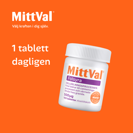 MittVal Folsyra 100 tabletter