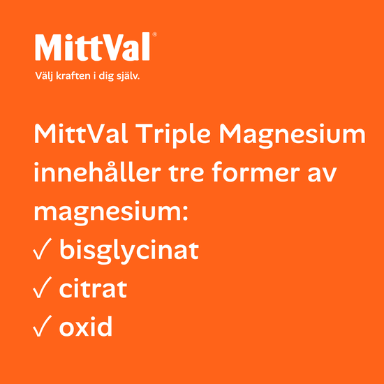 MittVal Triple Magnesium 90 tabletter