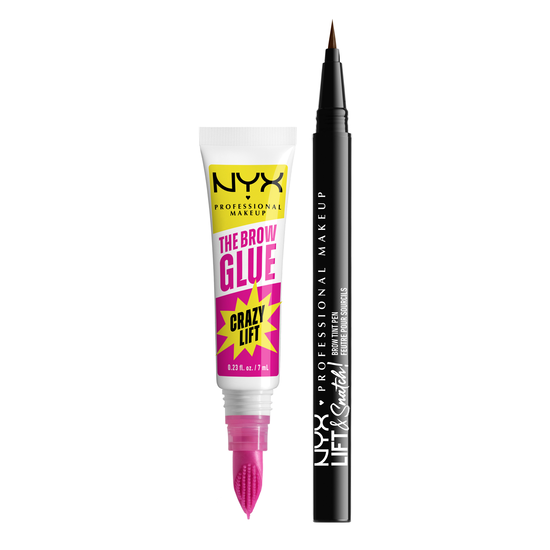 NYX Professional Makeup Brow Duo Holiday Kit: Lift N Snatch Brow Tint Pen Espresso + The Brow Glue Crazy Lift