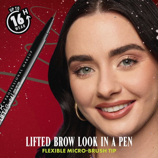 NYX Professional Makeup Brow Duo Holiday Kit: Lift N Snatch Brow Tint Pen Ash Brown + The Brow Glue Crazy Lift