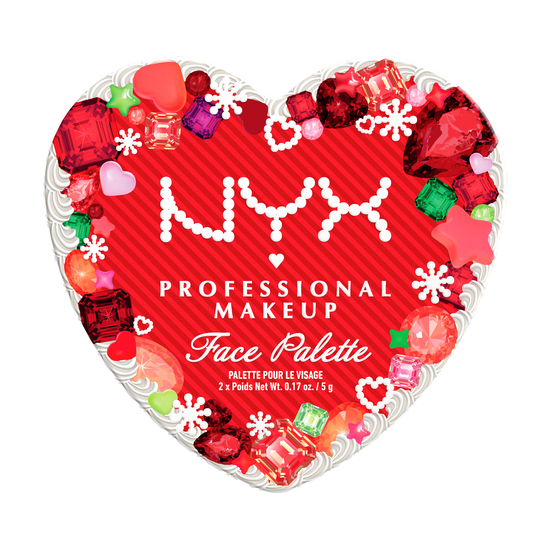 NYX Professional Makeup Bling The Halls Face Palette Blush and Highlighter Duo: Pink Gem and Quartz