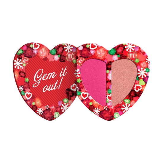 NYX Professional Makeup Bling The Halls Face Palette Blush and Highlighter Duo: Pink Gem and Quartz