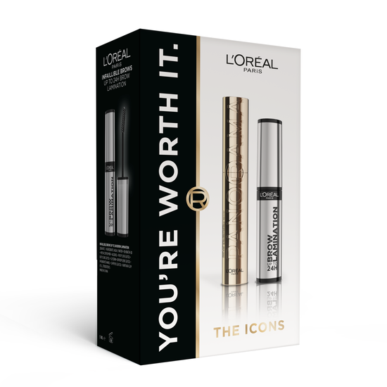 L'Oréal Paris Volume Million Lashes Panorama Mascara Black & Infaillible Brow Lamination Gift Box