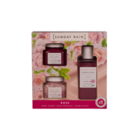 Sunday Rain Rose + Sweet Almond Oil Bath Trio