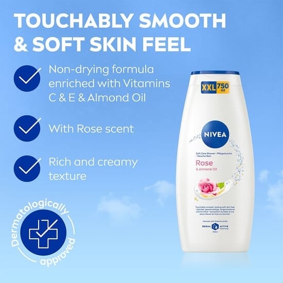 NIVEA Duschkräm Rose & Almond Oil 750 ml