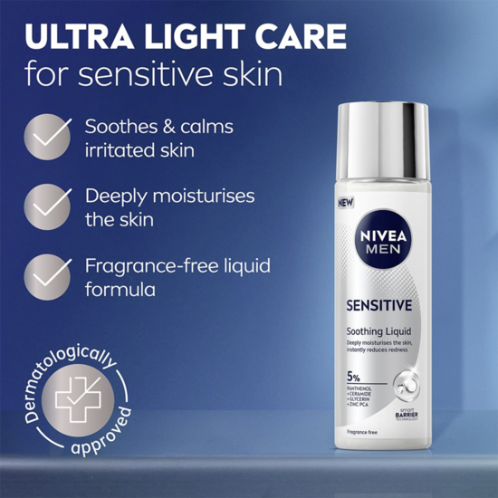 NIVEA MEN Lätt Ansiktskräm Sensitive Soothing Liquid Moisturiser 100 ml