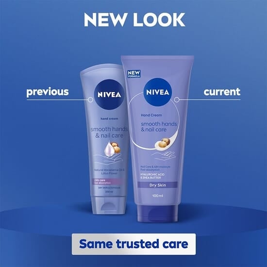 NIVEA Smooth Hands & Nail Care Hand Cream 100 ml