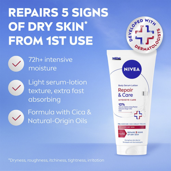 NIVEA Body Lotion Repair & Care Serum Lotion 200 ml