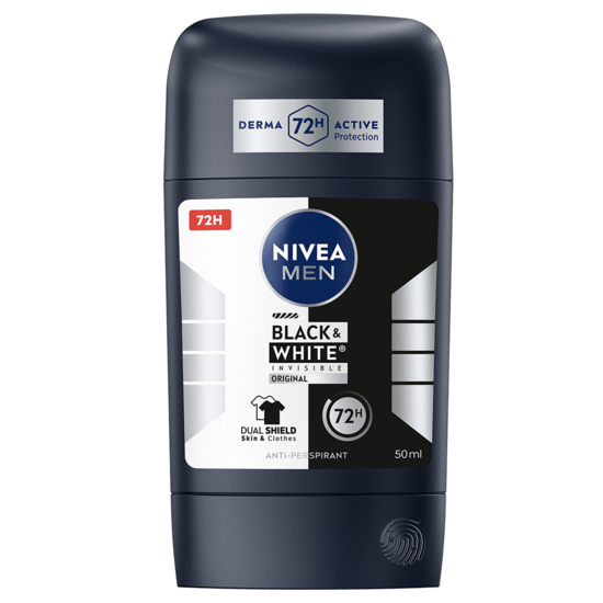 NIVEA MEN Antiperspirant Deo Stick Black & White Original 50 ml