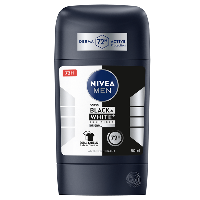 NIVEA MEN Antiperspirant Deo Stick Black & White Original 50 ml