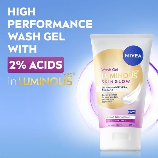 NIVEA Ansiktsrengöring Luminous Skin Glow Wash Gel 150 ml