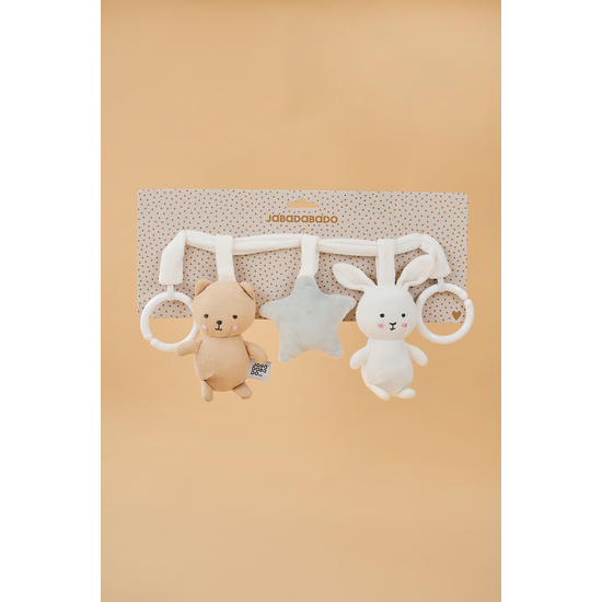 Jabadabado Barnvagnshänge Teddy & Bunny