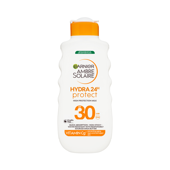 Garnier Ambre Solaire Hydra 24H Protect Sun Protecting Milk SPF30 solkräm för normal hud 175 ml