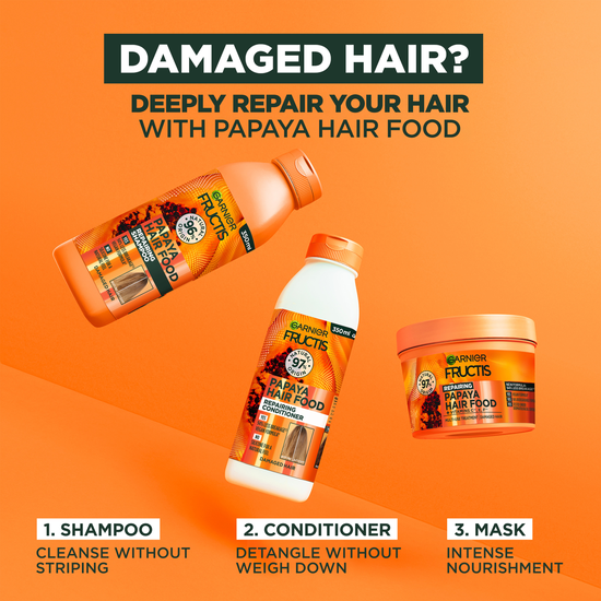 Garnier Fructis Hair Food Repairing Schampo Papaya 350 ml