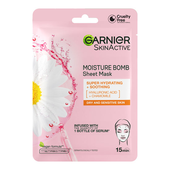 Garnier Skin Active Moisture Bomb Tissue Mask (Pink)