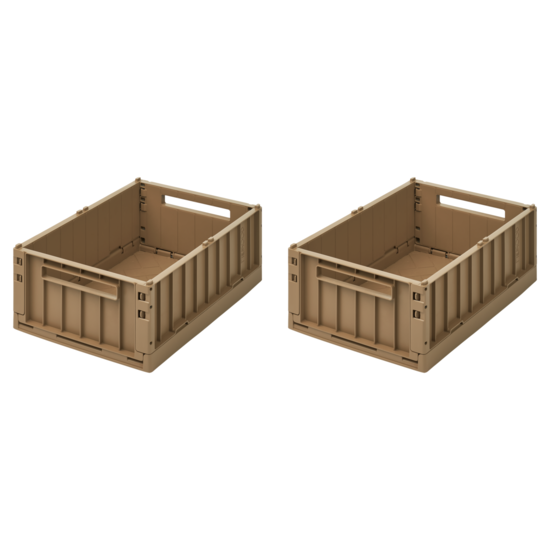 LIEWOOD Weston Förvaringslåda M Oat 2-pack