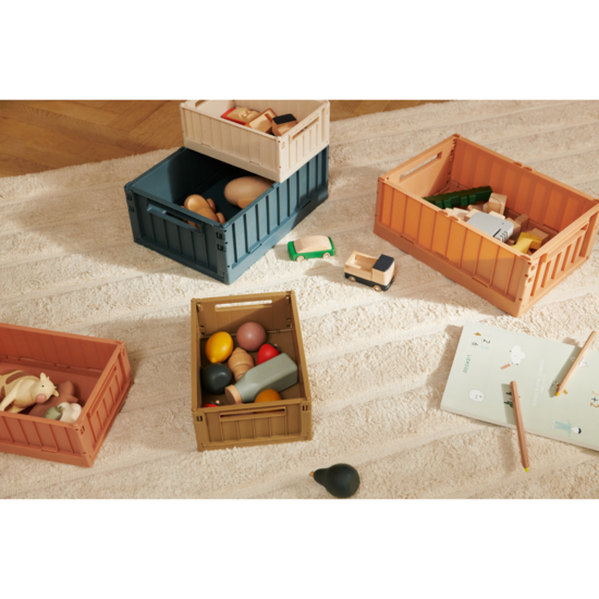 LIEWOOD Weston Förvaringslåda M Oat 2-pack