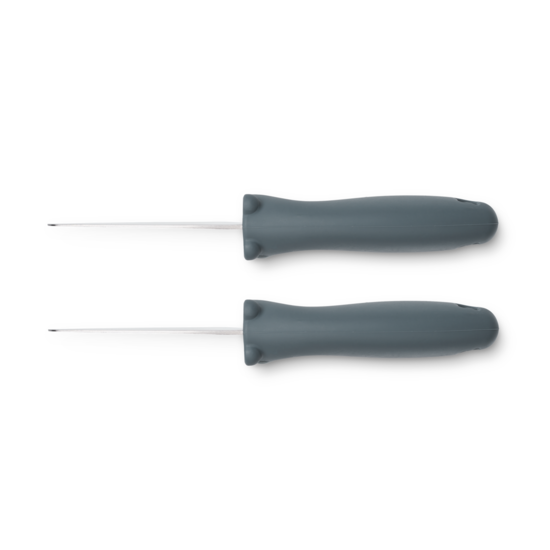 LIEWOOD Perry Barnknivar Whale Blue 2-pack