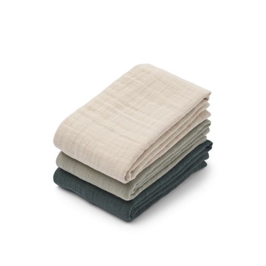 LIEWOOD Lewis Muslinfilt Dove Blue Mix 3-Pack