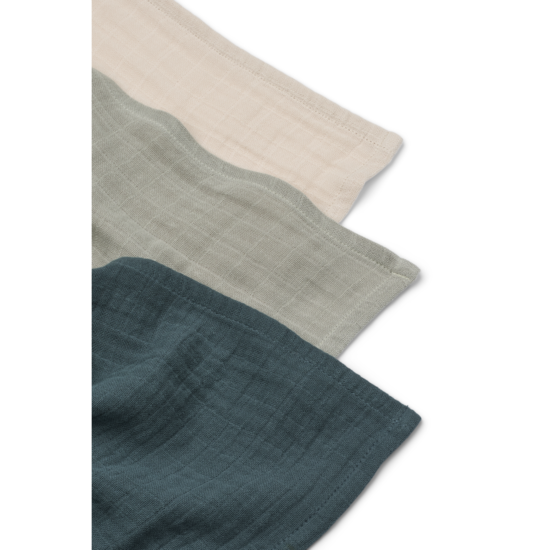 LIEWOOD Lewis Muslinfilt Dove Blue Mix 3-Pack