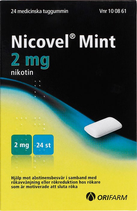 Nicovel Mint, medicinskt tuggummi 2 mg 24 st