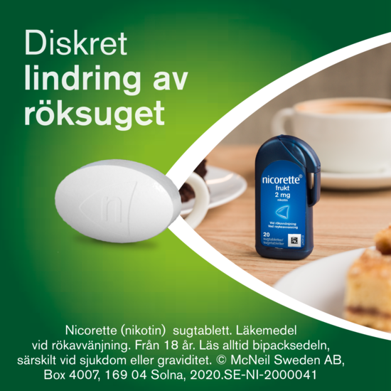 Nicorette Pepparmint, komprimerad sugtablett 2 mg 4 x 20 st