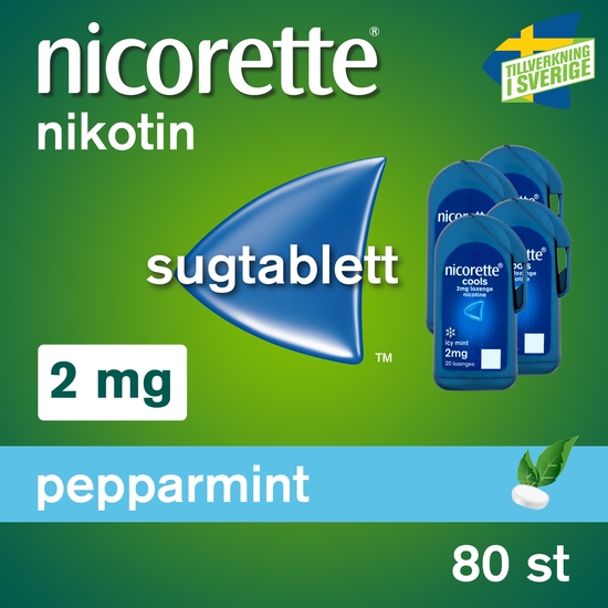Nicorette Pepparmint, komprimerad sugtablett 2 mg 4 x 20 st
