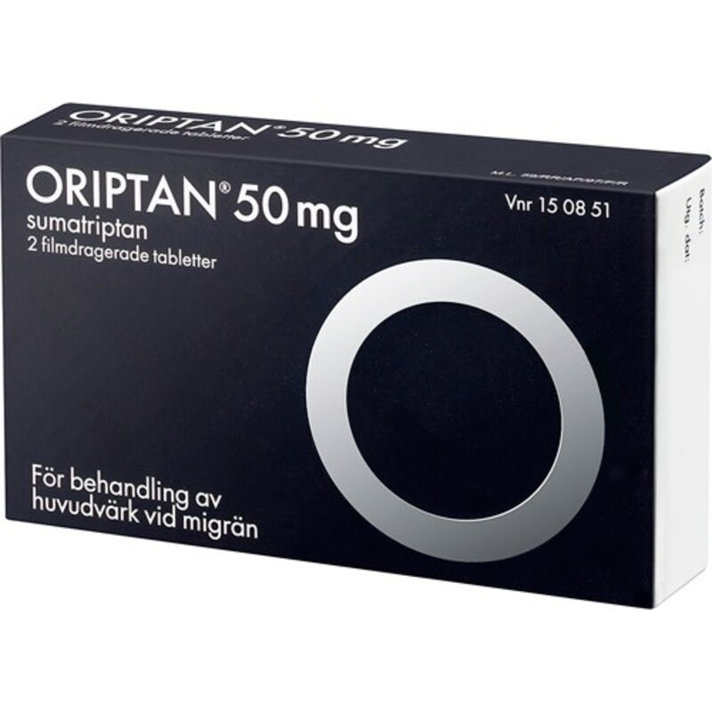 Oriptan, filmdragerad tablett 50 mg 2 st