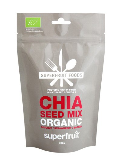 Superfruit Foods Chia Seed Mix Coconut, Strawberry & Baobab 200 g