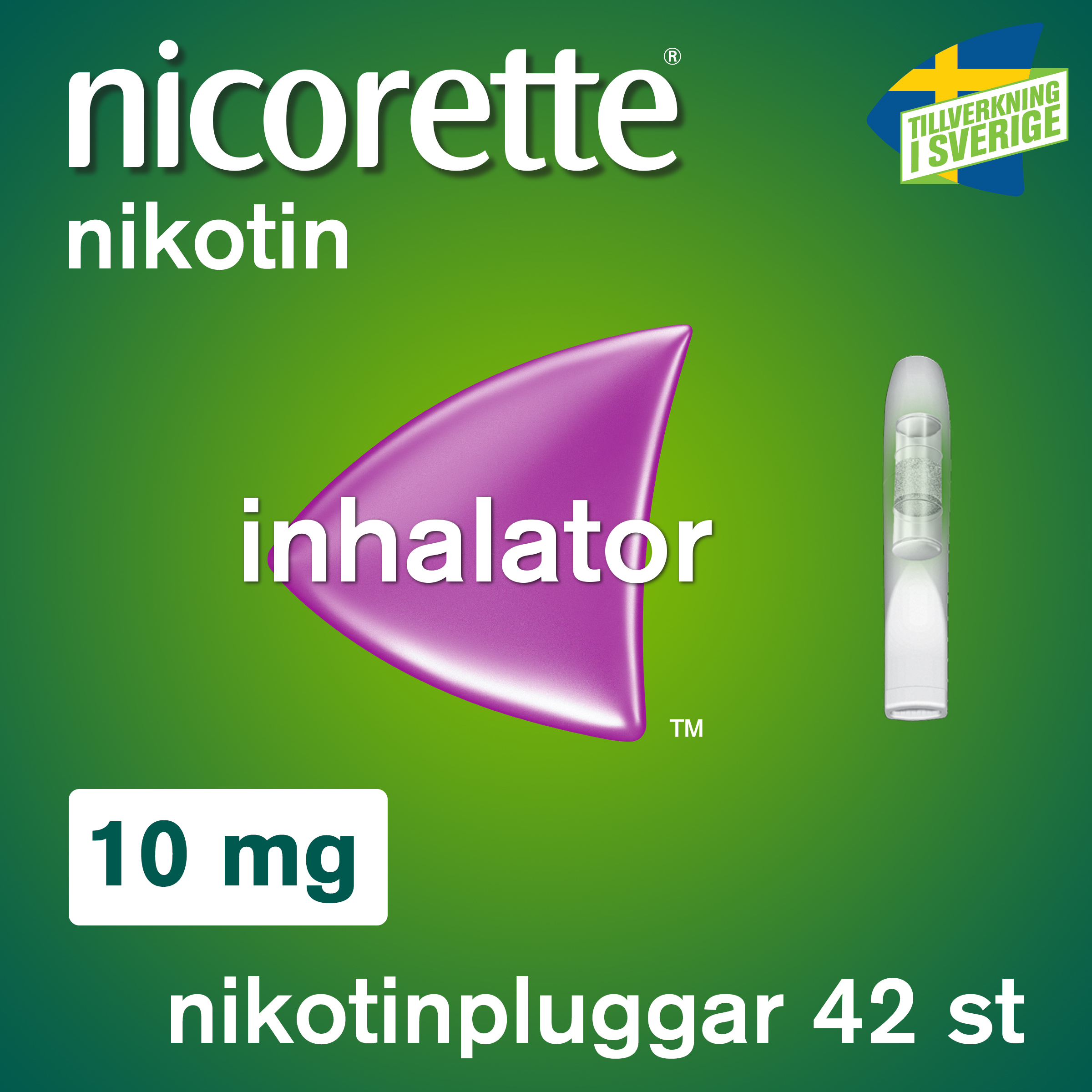 Nicorette Inhalator, inhalationsånga, vätska 10 mg 42 st
