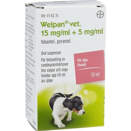 Welpan vet. oral suspension 5 mg/ml+15 mg/ml 50 ml