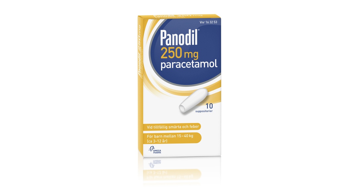 Panodil Köp Panodil, suppositorium 250 mg 10 st | MEDS Apotek