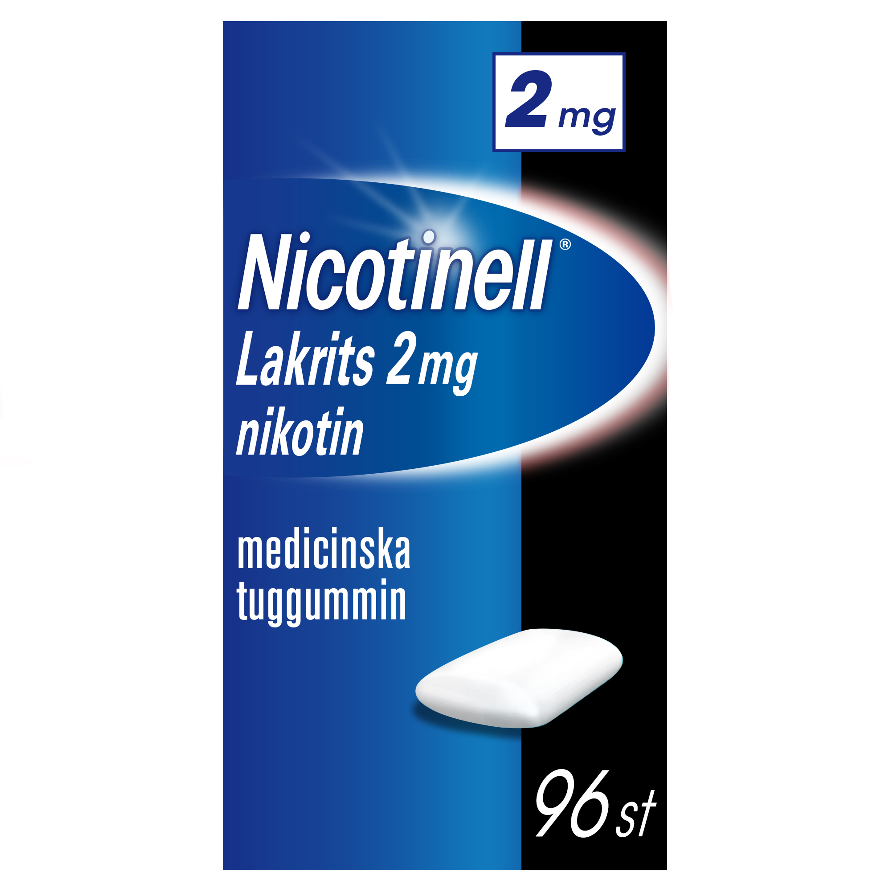 Nicotinell Lakrits medicinskt tuggummi 2 mg 96 st