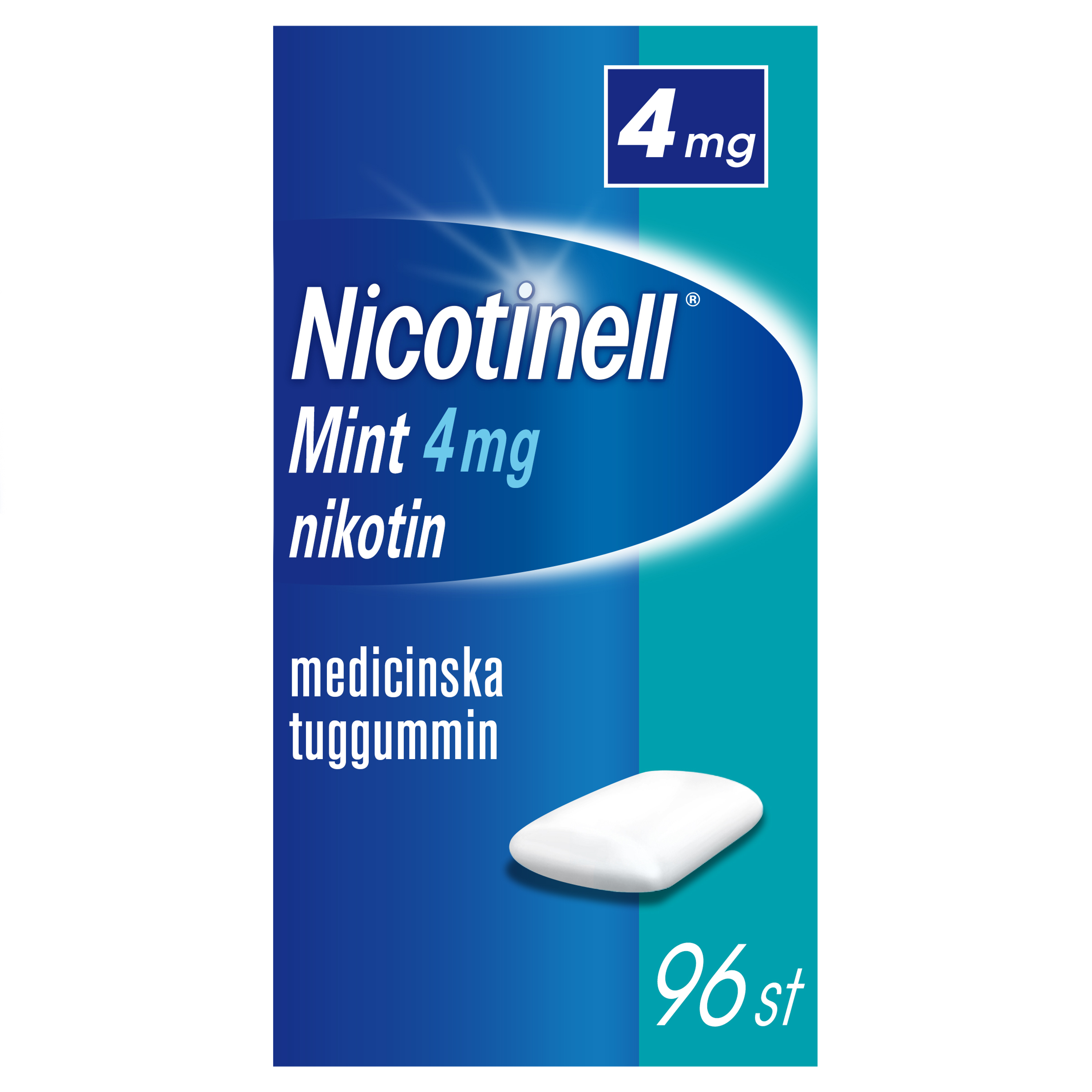 Nicotinell Mint, medicinskt tuggummi 4 mg 96 st