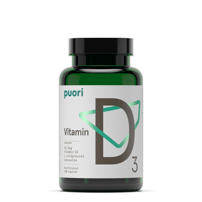 Puori D3 D-vitamin 120 kapslar
