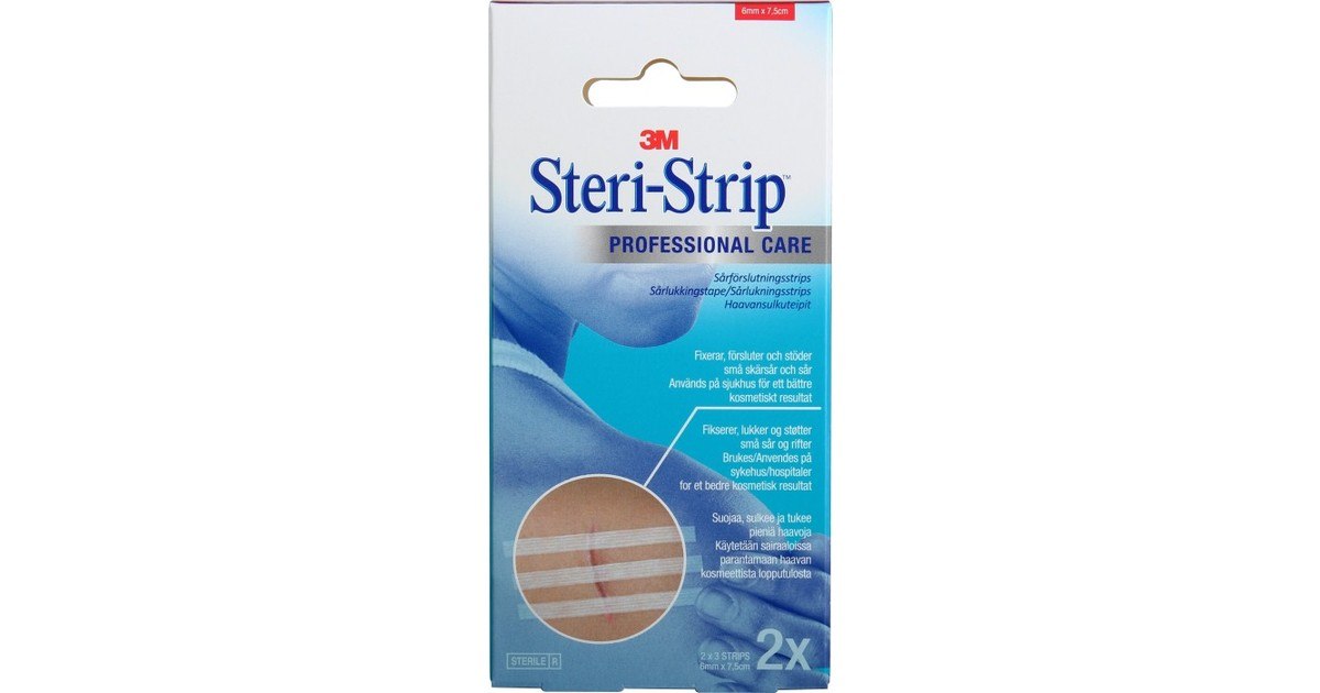 K p 3M Steri Strip Suturtejp Vit 2 X 3 Strips MEDS Apotek K p 3M Steri Strip Suturtejp Vit 2 X 3 Strips MEDS Apotek