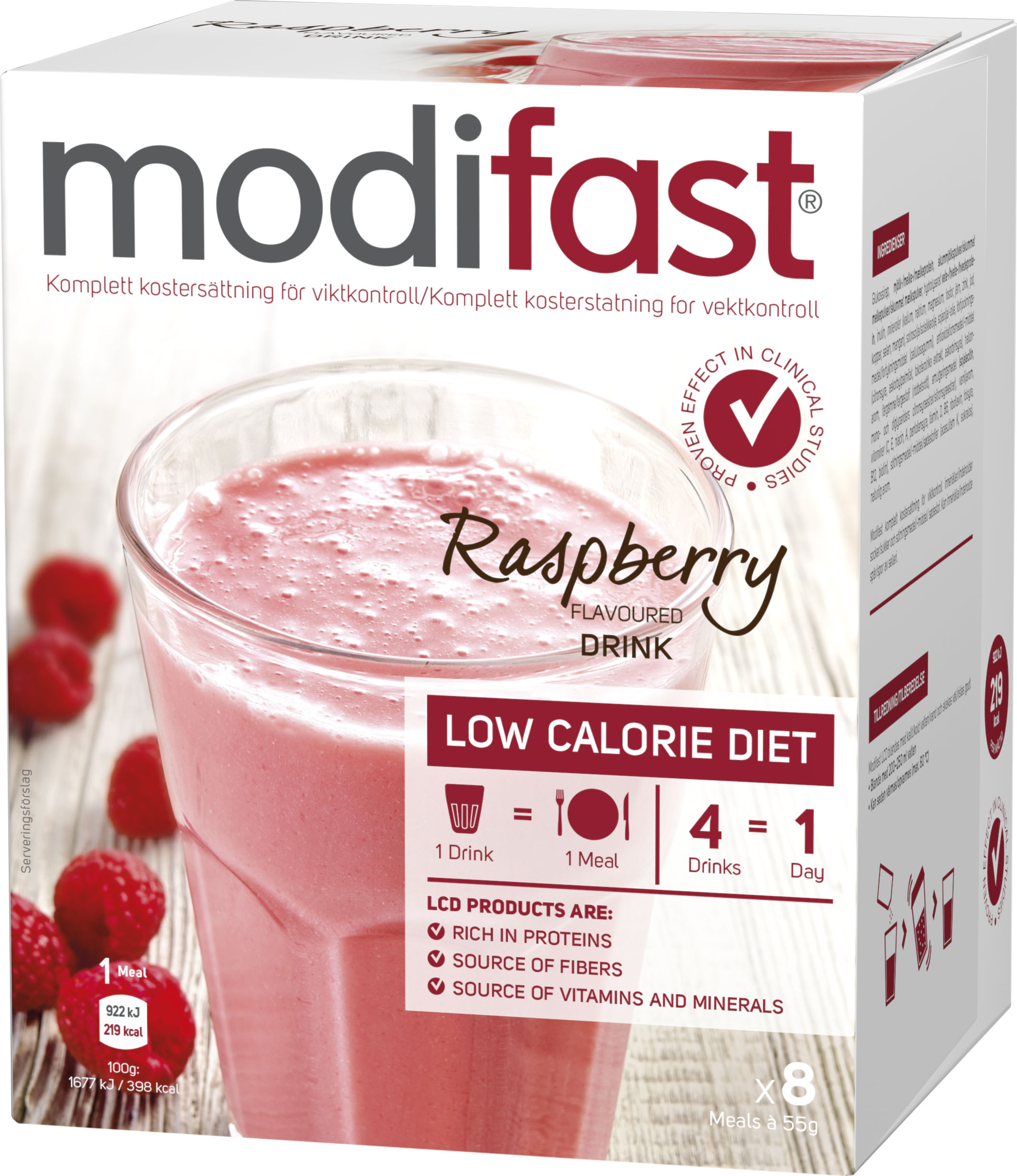 Modifast Pulver Hallon 8 x 55 g