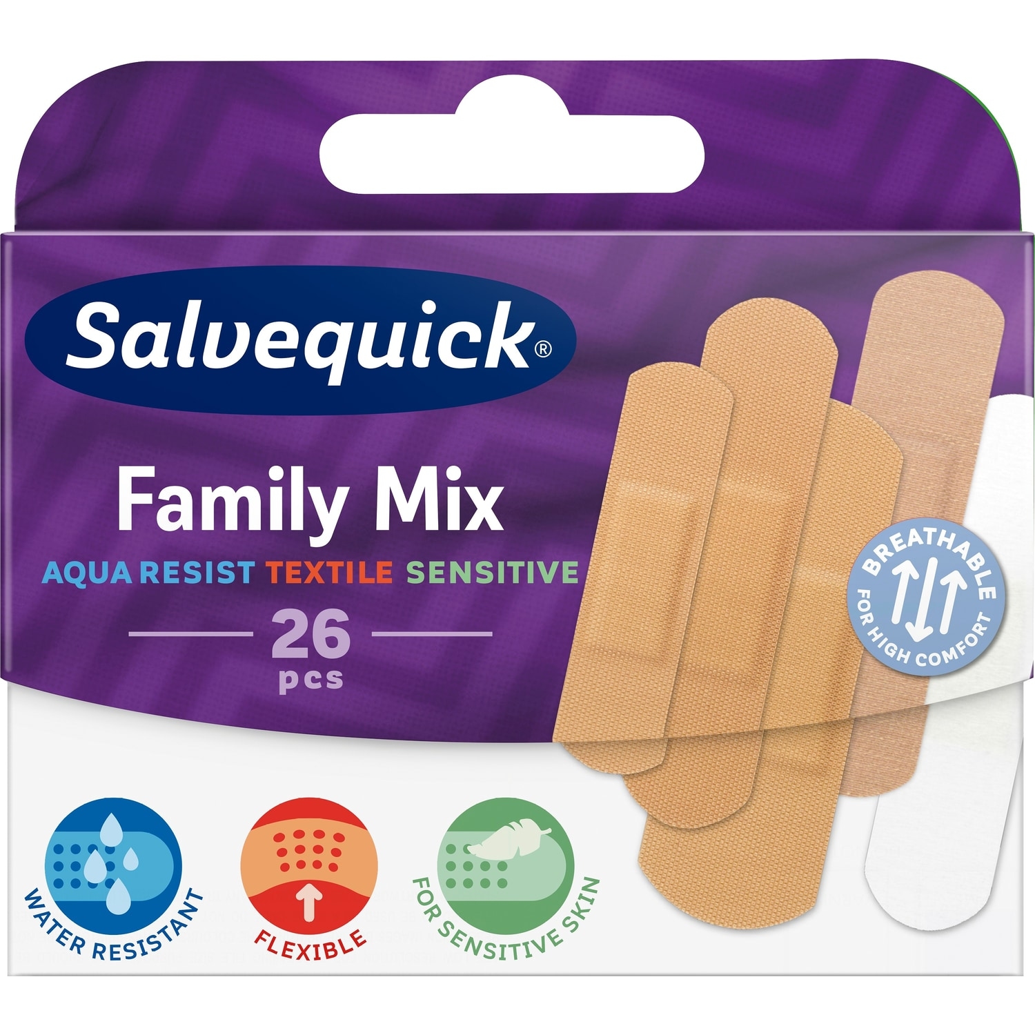Alternativ bild 1 för SalvequickMED Family Mix 26 st
