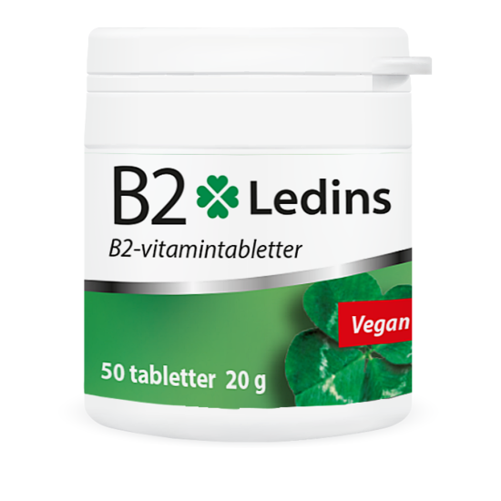 Ledins B2 Vitamin 25 mg, 50 tabletter
